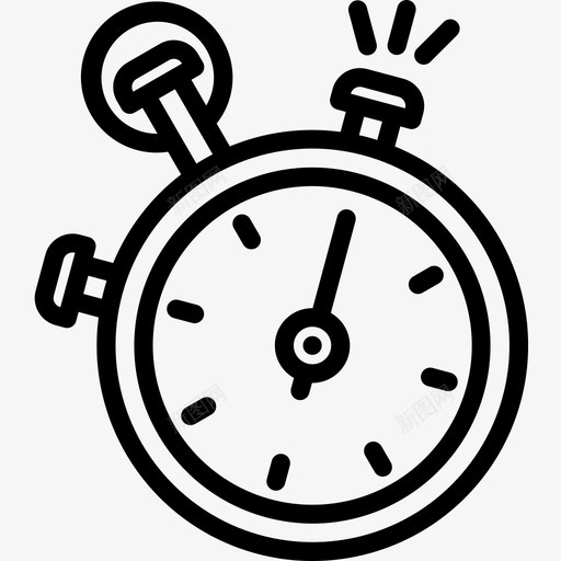 秒表运行13线性图标svg_新图网 https://ixintu.com 秒表 线性 运行13