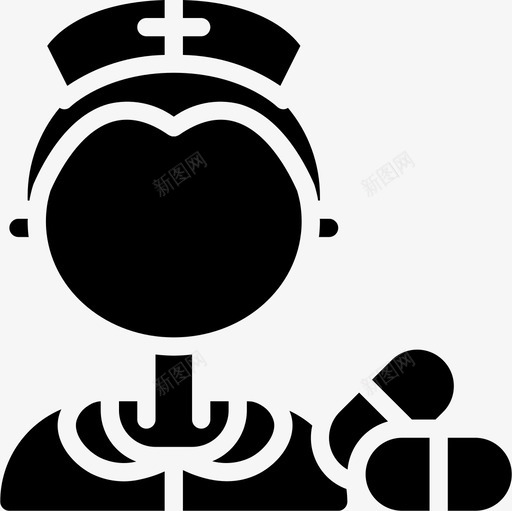 护士职业20填充图标svg_新图网 https://ixintu.com 填充 护士 职业