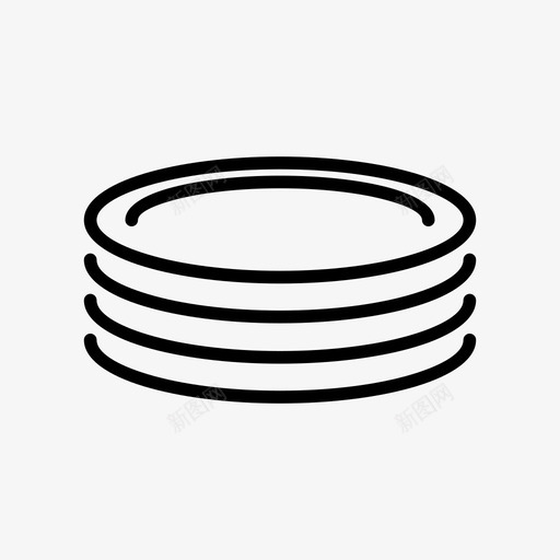 盘子盖子食物图标svg_新图网 https://ixintu.com 工具 托盘 盖子 盘子 设备 食物