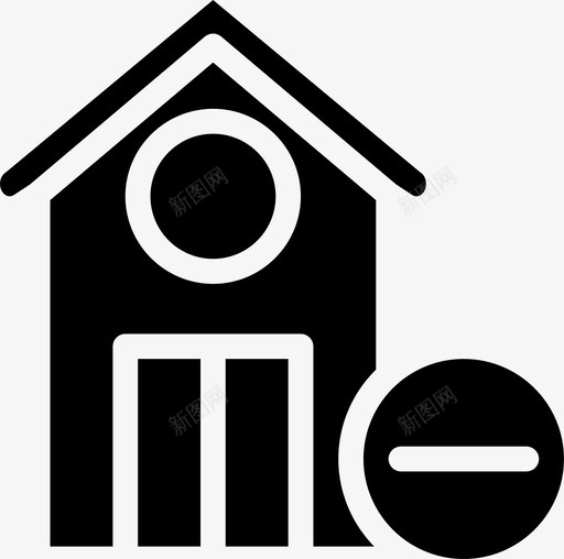 操作删除房产住宅图标svg_新图网 https://ixintu.com 住宅 删除 删除房产 房屋 操作 货物运输固定