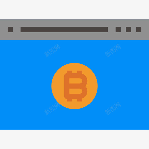 网页比特币85扁平图标svg_新图网 https://ixintu.com 扁平 比特 网页