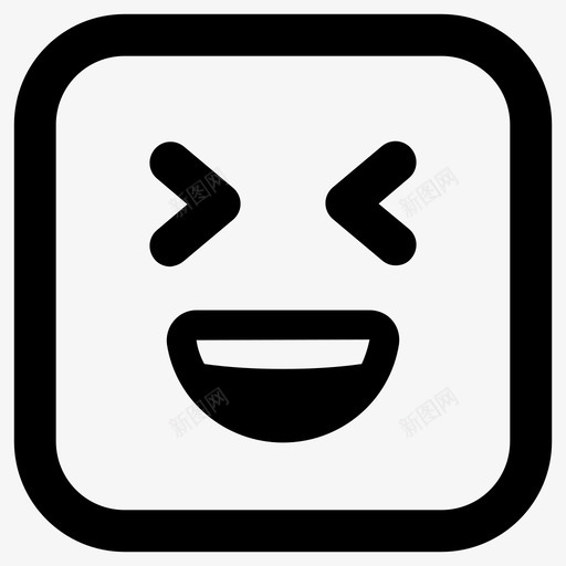 有趣表情快乐图标svg_新图网 https://ixintu.com 大笑 快乐 有趣 笑脸 表情