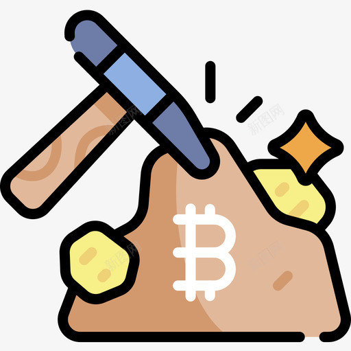 采矿加密货币47线性颜色图标svg_新图网 https://ixintu.com 加密 线性 货币 采矿 颜色