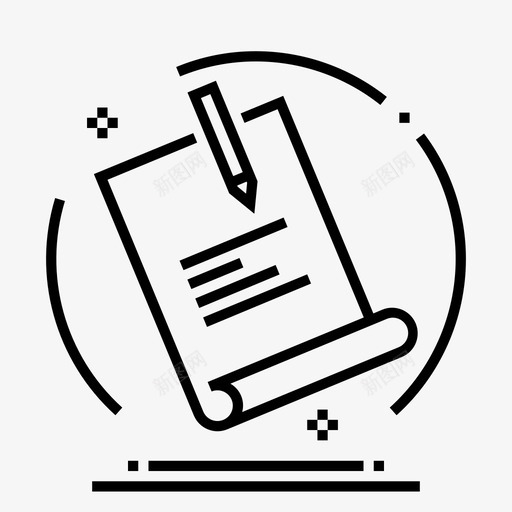 采购发票账单电子商务图标svg_新图网 https://ixintu.com 电子商务 账单 购物 采购发票