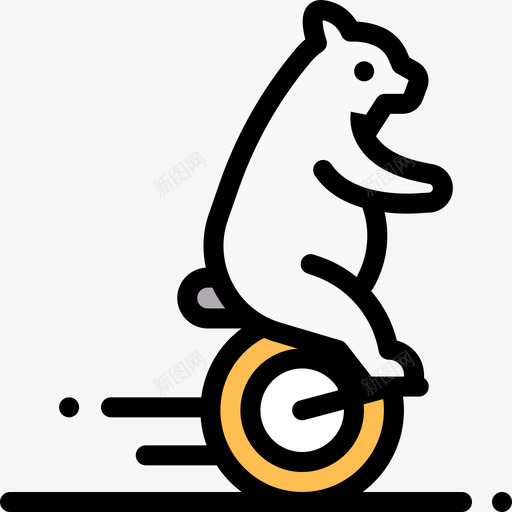 熊马戏团66线性颜色图标svg_新图网 https://ixintu.com 线性 颜色 马戏团