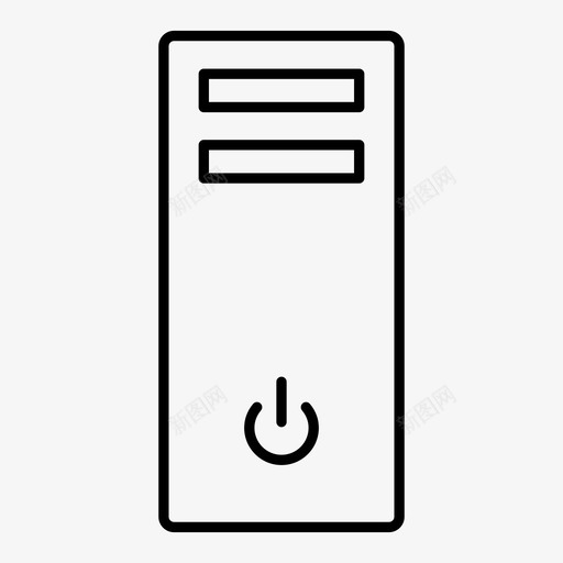 电脑电脑塔硬件图标svg_新图网 https://ixintu.com 关机 电子线路图标 电源 电脑 电脑塔 硬件