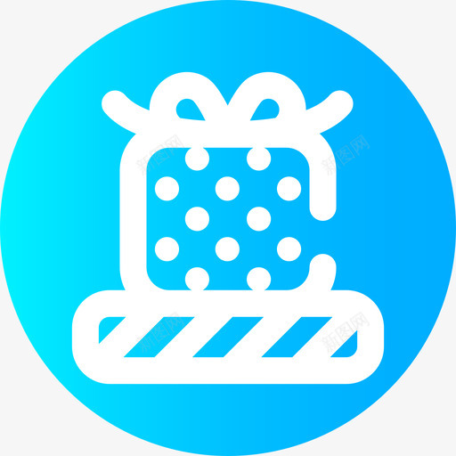 礼品盒生日104圆形图标svg_新图网 https://ixintu.com 圆形 生日 礼品盒