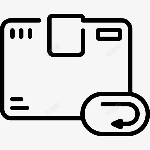 退货物流75直线图标svg_新图网 https://ixintu.com 物流 直线 退货