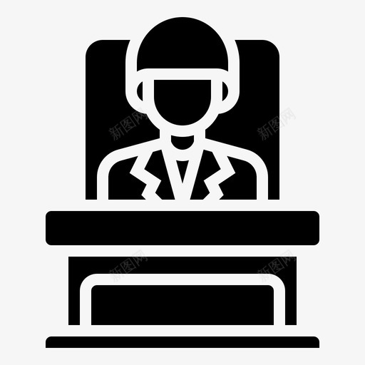 老板企业员工图标svg_新图网 https://ixintu.com 企业 公司架构glyph 员工 经理 老板 领导