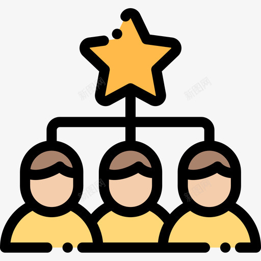 等级制度雇佣19线性颜色图标svg_新图网 https://ixintu.com 制度 等级 等级制 线性 雇佣 颜色