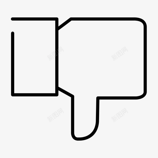拇指向下坏不喜欢图标svg_新图网 https://ixintu.com 不喜欢 向下 拇指 没有 用户界面 管理