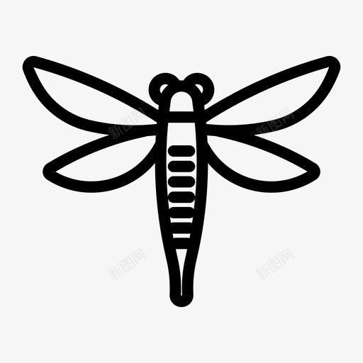 蜻蜓动物虫子图标svg_新图网 https://ixintu.com 动物 昆虫 杀虫剂 虫子 蜻蜓 飞虫