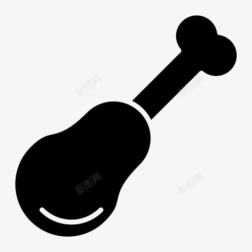 鸡肉鸡腿吃图标svg_新图网 https://ixintu.com 固体 购物 鸡肉 鸡腿