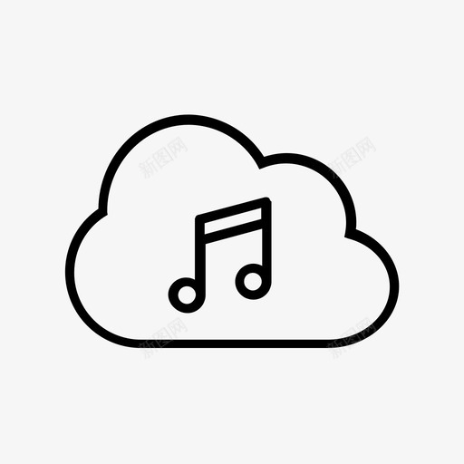 云音乐数据在线图标svg_新图网 https://ixintu.com 在线 数据 流媒体 音乐