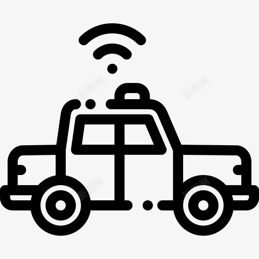 警车智慧城市16直线型图标svg_新图网 https://ixintu.com 智慧城市16 直线型 警车