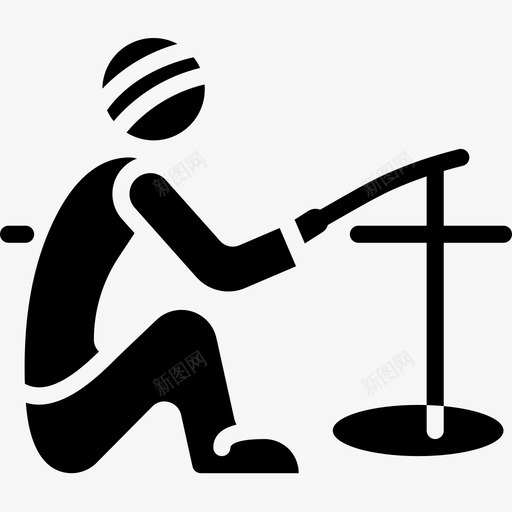 冰上捕鱼北极17号填充图标svg_新图网 https://ixintu.com 17号 冰上 北极 填充 捕鱼