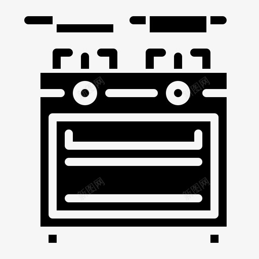 厨房用具电子产品炉灶图标svg_新图网 https://ixintu.com 厨房固体 厨房用具 炉灶 电子产品