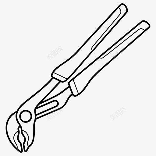 槽接钳可调钳工具图标svg_新图网 https://ixintu.com 可调 尖嘴 工具 槽接 水泵