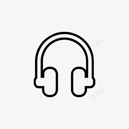 耳机音乐静音图标svg_新图网 https://ixintu.com 声音 歌曲 耳机 静音 音乐