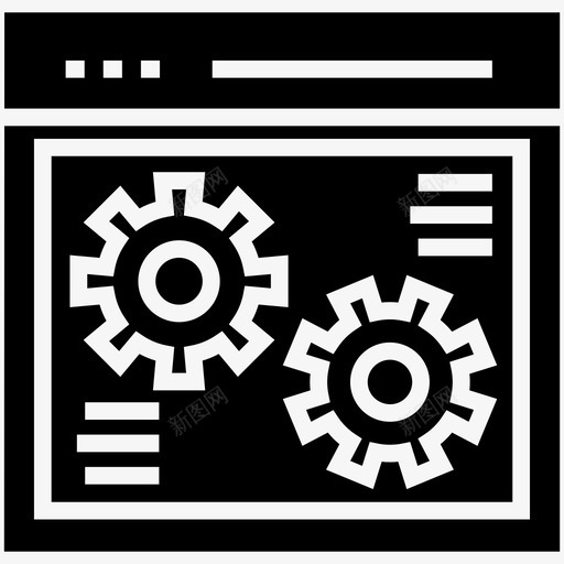 网页设置网页配置网页开发图标svg_新图网 https://ixintu.com 策略和管理字形图标 网站维护 网站维护中 网页发展 网页开发 网页设置 网页配置