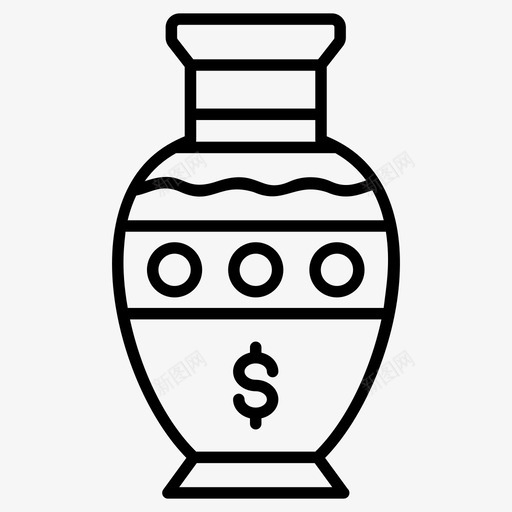 花瓶花盆骨灰盒图标svg_新图网 https://ixintu.com 图标 当铺 线图 花瓶 花盆 装饰 骨灰盒