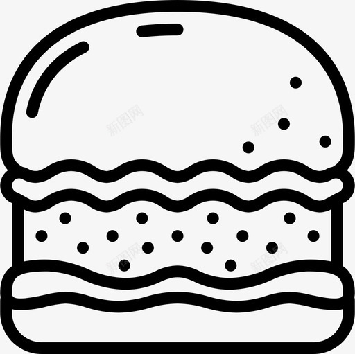 汉堡烧烤直系图标svg_新图网 https://ixintu.com 汉堡 烧烤 直系