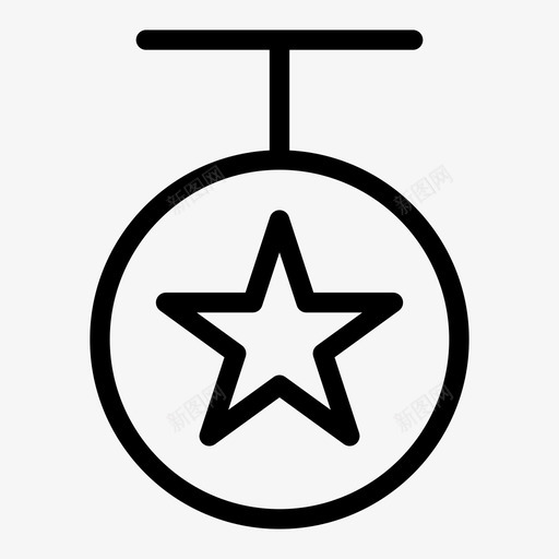 奖章奖励冠军图标svg_新图网 https://ixintu.com 优胜者 冠军 奖励 奖品 奖章 网络用户界面线图标第一卷