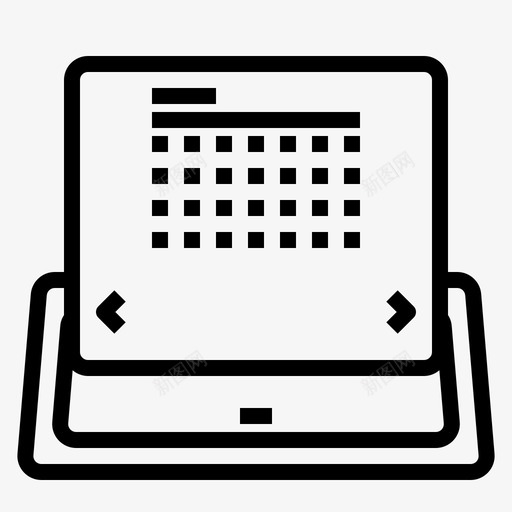 日历应用程序手机图标svg_新图网 https://ixintu.com 在线 应用程序 手机 日历 电脑 社交 音乐