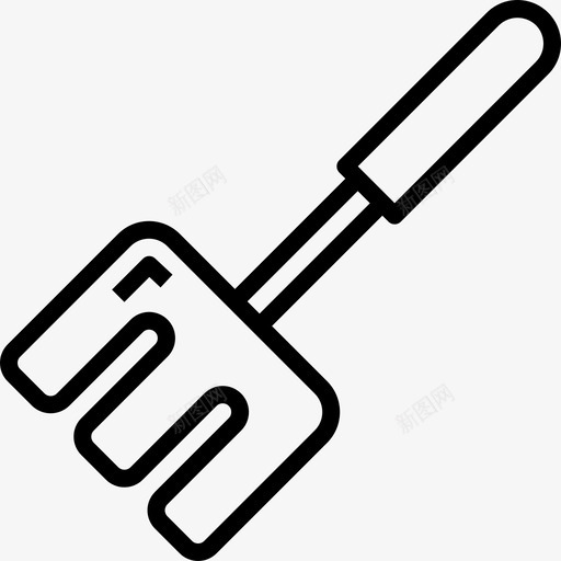 干草叉设备农业图标svg_新图网 https://ixintu.com 农业 园艺 干草 花园 设备