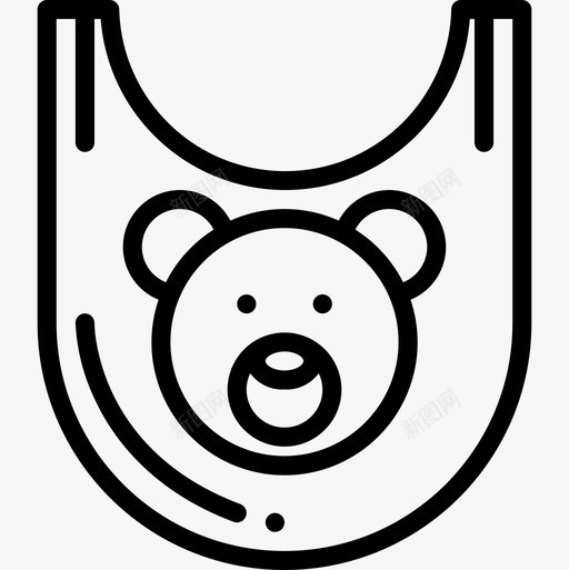 围兜玩具童年3线性图标svg_新图网 https://ixintu.com 围兜 玩具 童年 线性