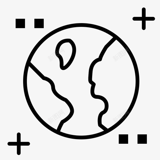 天文学地球空间图标svg_新图网 https://ixintu.com 地球 天文学 星系 空间 规则 轮廓