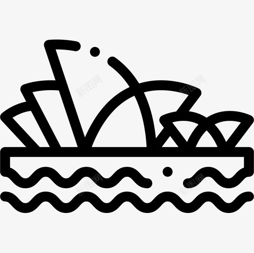 澳大利亚歌剧院图标svg_新图网 https://ixintu.com 澳大利亚歌剧院