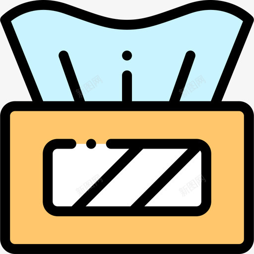 纸巾过敏20线性颜色图标svg_新图网 https://ixintu.com 纸巾 线性 过敏 颜色