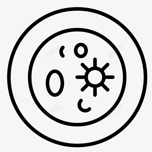 生物化学生物学培养皿图标svg_新图网 https://ixintu.com 培养皿 大纲 实验室 常规 生物化学 生物学