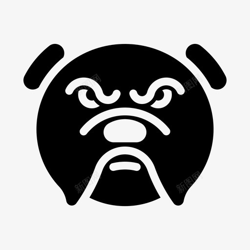 斗牛犬品种肌肉图标svg_新图网 https://ixintu.com 品种 宠物 斗牛犬 狗品种 肌肉
