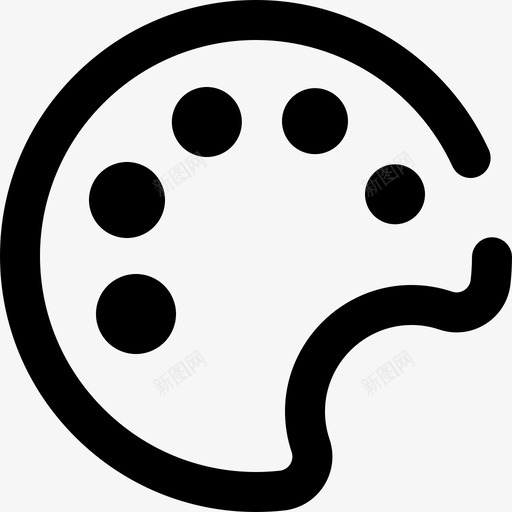 调色板杂项63轮廓图标svg_新图网 https://ixintu.com 杂项63 调色板 轮廓