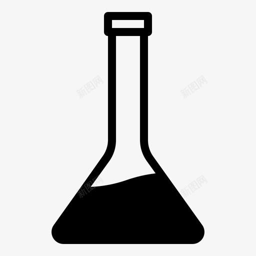 烧瓶仪器化学图标svg_新图网 https://ixintu.com 仪器 化学 实验室 烧瓶 物理 锥形