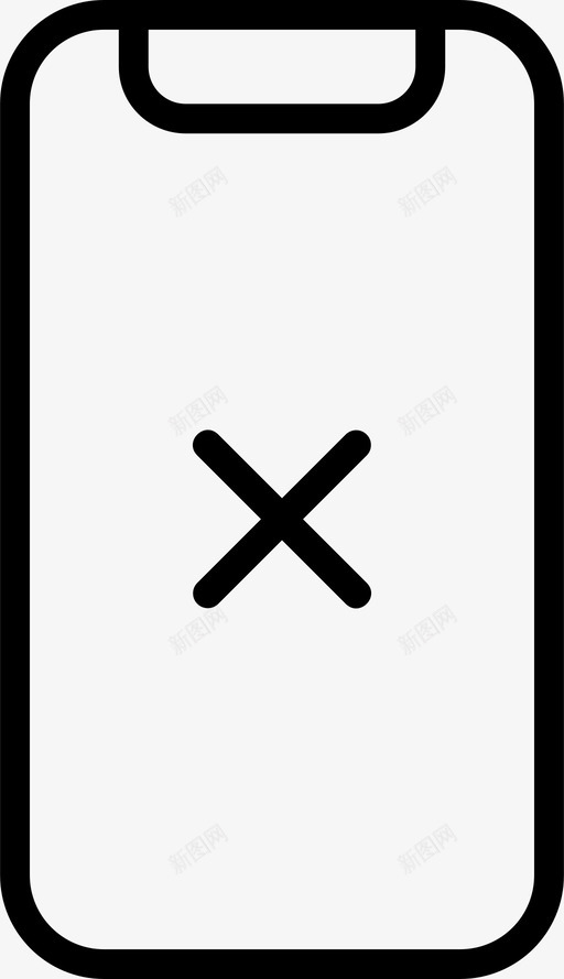 错误设备移动图标svg_新图网 https://ixintu.com 不可用 电话 移动 移动电话薄 设备 错误