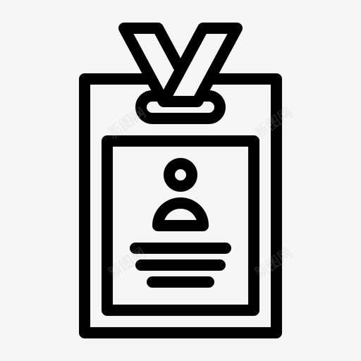 姓名标签名片员工卡图标svg_新图网 https://ixintu.com 名片 员工 姓名 提纲 标签 身份证