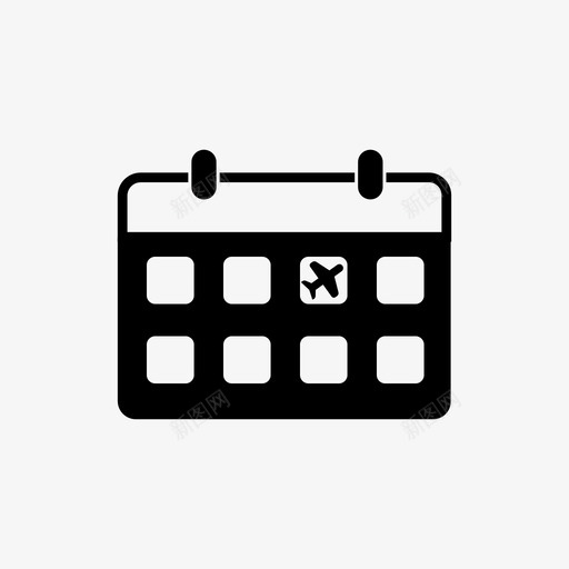 机票日历航班时刻表图标svg_新图网 https://ixintu.com 假日 旅行 日历 时刻表 机票 航班