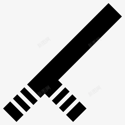警棍棍警察犯罪图标svg_新图网 https://ixintu.com 字形 犯罪 警察 警棍 警用