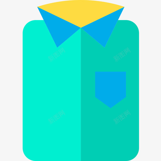 衬衫衣服和时装扁平图标svg_新图网 https://ixintu.com 扁平 时装 衣服 衬衫