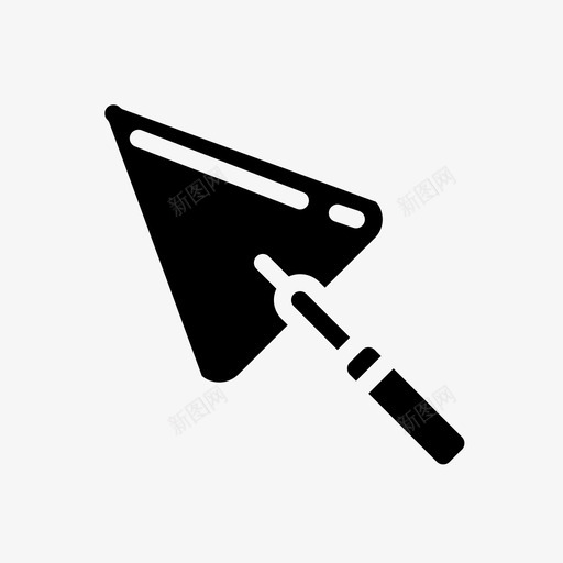 混凝土抹子建筑砌体图标svg_新图网 https://ixintu.com 字形 工具 建筑 施工 机具 混凝土 砌体