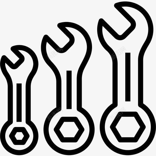 54号工具直线扳手图标svg_新图网 https://ixintu.com 54号 工具 扳手 直线