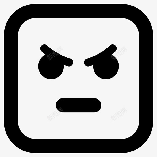 生气表情不高兴图标svg_新图网 https://ixintu.com 不高兴 生气 笑脸 表情