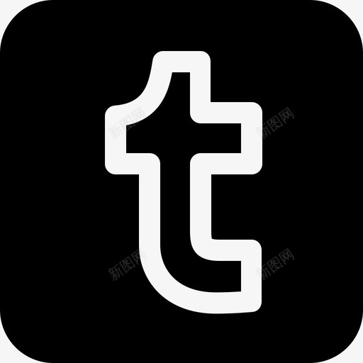 Tumblr社交媒体徽标7填充图标svg_新图网 https://ixintu.com Tumblr 填充 媒体 徽标 社交