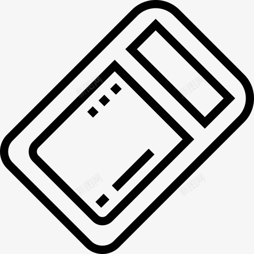 菜板厨房工具25线状图标svg_新图网 https://ixintu.com 厨房工具25 线状 菜板