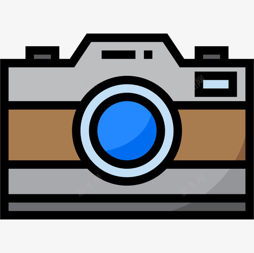 相机办公用品4线性颜色图标svg_新图网 https://ixintu.com 办公用品4 相机 线性颜色