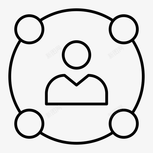 附属帐户配置文件图标svg_新图网 https://ixintu.com 共享 启动业务线图标 帐户 用户 配置文件 附属