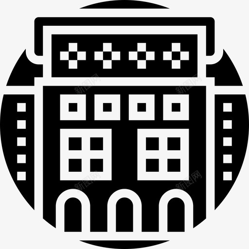 酒店城市元素6雕文图标svg_新图网 https://ixintu.com 元素 城市 酒店 雕文